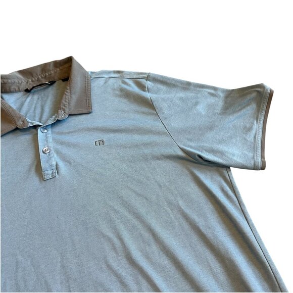 Travis Mathew Blue Short Sleeve Polo Shirt Top Casual Cotton Size 2XL Men's XXL - Picture 4 of 11